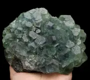4.32lb Rare Natural Cube Blue Green Fluorite Crystal Cluster Mineral Specimen