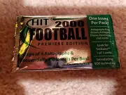 2000 SAGE HIT FOOTBALL CARD RARE PACK ROOKIES AUTOS ?+FREE BRADY COLLEGE ROOKIE
