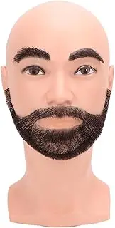 Barber Male Mannequin Head, Simulation Head Model with Beard, 12'', Ergonomic Beard Training Doll Head for Men Beard Trimming Practice, Beauty Shop, Training and Display