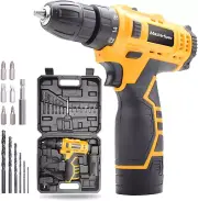 Masterspec 12V Cordless Drill Driver Screwdriver Accessories W/Battery Charger