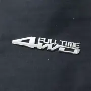 1x Chrome Silver 4WD FULL TIME Metal Emblem Decal Sticker Badge Trunk Racing Car