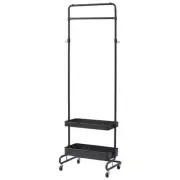 Yamazen Hanger Rack Trolley Hanger with Casters 2 Shelves Total Load Capaci 603