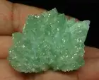 Pointed green apophyllite with calcite # 7825