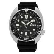 SEIKO ProspeX SRPE93K1 Automatic Diver's 200m Turtle Black Watch Day Date Rubber