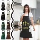 Kitchen Apron Waterproof Oilproof Hanging Neck With Pocket And Wiping Hand V8H2