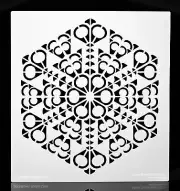 Lockdown Radial One. Multi-purpose / Multi-Use Airbrush Stencil. 10"x 10"