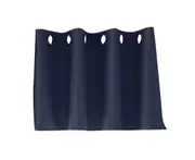 Solid Color Window Curtain Living Room Kitchen Light Blocking Drapes Home Decor-Navy Blue