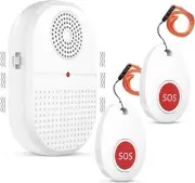 Wireless Caregiver Pager Vibration Alert System SOS Emergency Call Button Alarm
