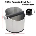 Coffee Grounds Knock Box with Detachable Knock Bar Bin Waste Bucket Kitchen Cafe