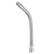 10Inch Microphone Gooseneck 5/8-27 Thread Thread Flexible Tube Extension Silver