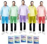 CloudTen Compact and Disposable Rain Ponchos for Men and Women