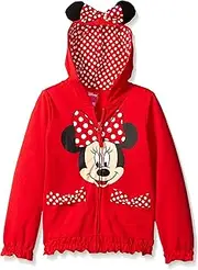 [Disney] Girls' Minnie Polka-Dot Bow Hoodie