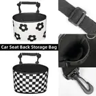 Car Backseat Trash Can Hanging Storage Box Multifunctional Organiser for Clutter