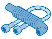 Midea 12038100A00321 1/2" Water Inlet Hose Assembly, PVC, NPT Connection