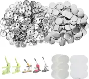 300 Set 1 Inch Button Maker, 25Mm Button Supplies - Includes Metal Pin Back Cove