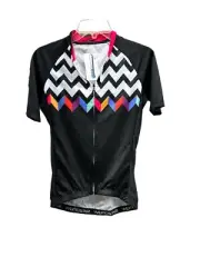 Invista CoolMAX Cycling Jersey Lightweight Chevron Pattern Size M NWT