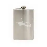 Apache Helicopter #7-8 oz etched flask