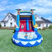 6.4x2.75x3.6m Tropical PVC Commercial Inflatable Water Slide Pool for Kids Party