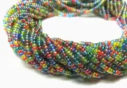 11/0 FULL HANK ~ TRANS LUSTER MIX ~ GLASS SEED BEADS ~ 12 Strands