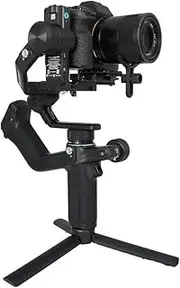 All-in-One 3-Axis Handheld Gimbal Stabilizer for Sony A7III GoPro 12 iPhone 15 Pro AI Tracker(Black White Kit)