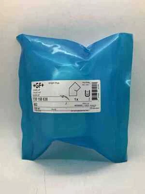 Georg Fischer 735.158.636, d63, 2" Nominal 45° Elbow SYGEF PLUS HP PVDF