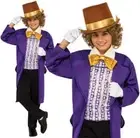 Willy Wonka Deluxe Costume Kids Book Day Fancy Dress Boys Chocolate Factory