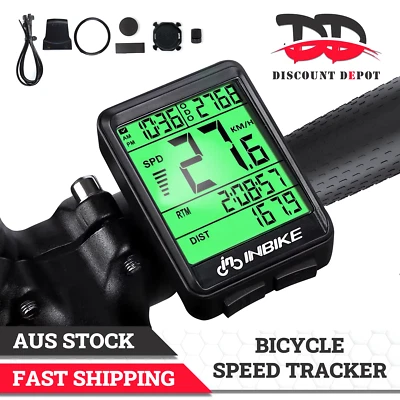 Wireless Cycling Bike Bicycle LCD Cycle Speedometer Waterproof Computer Odometer