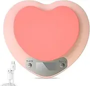 Food Weight Scale, HD Digital Kitchen Scale, Creative Heart-Shaped Scale, with 3 Units Conversion and Tare Function, for Weight Loss Baking Cooking Meal Prep Kuitgh