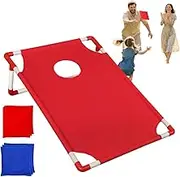 Kids Cornhole Game Set - Lightweight Cornhole Boards Set,Portable Space-Saving with Storage Bag Toddler Toy for Kids Play Indoor Outdoor Beach Backyard Lawn Camping