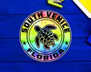 South Venice Florida Beach Sticker Decal 3" Vinyl Sea Turtle