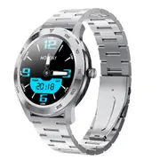 DT98 Full Round HD Screen Wristband bluetooth Call ECG Heart Rate O2 Monitor Smart Watch SILVER COLOR