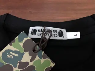 正品日本bape x undefeated 新款19SS橘色宇宙猿人永不言敗迷彩黑色聯名款短袖T恤tee XXL size