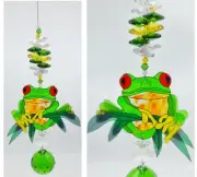 Tree Frog Crystal Suncatcher, sun catcher window hanging gift for her mum mom