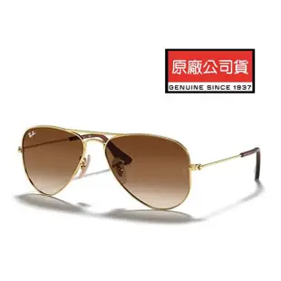 【RayBan 雷朋】飛官款兒童太陽眼鏡 RJ9506S 223/13 52mm 金框漸層茶鏡片 公司貨