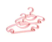 Children's Hangers, Plastic Children's Clothes Hangers Baby Non-Slip Hangers Baby Hangers Set, for Wardrobe Closet Clothes, (Pink, 20 Pieces)