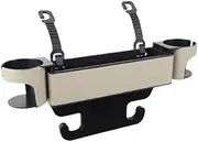Multifunctional Automotive Seat Back Storage Box with Drink Holder Car Interior Accessories(Beige)