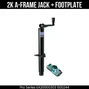 Pro Series A-Frame Jack 2000 lbs 14 In Lift 2-3/32 In Footplate Black Finish