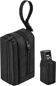 Homakover Black Bag Compatible for Portable Air Pump, Tire Inflator, 120 PSI Air Compressor, Car Tire Inflator Storage Bag for USB Cable, Adaptor and Other Accessories (Bag Only)