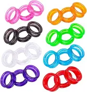 24Pcs Silicone Finger Rings for Hairdressing Scissors Non Slip Thumb Inserts for Dog Grooming Comfortable Grip Accessories for Scissors Colors of Each Color