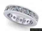 1.40Ct Round Diamond Classic Channel Set Milgrain Eternity Ring 14k Gold H SI2