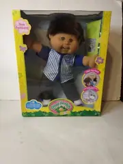Cabbage Patch Kids 14" Boy Plush Doll Black Hair Baseball *NEW* Never Opened
