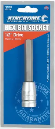 Kincrome HS11M - Hex Bit Socket 11mm 1/2" Drive