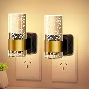 Night Light, 2 Pack Night Lights Plug in, Soft Light LED Night Light with Dusk to Dawn Sensor, 0-100LM Adjustable Brightness, Bubble Wall Sconce Style Design Kids Night Lamp for Bedroom,Hallway