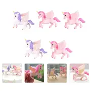 5 Pcs Unicorn Toy Cake Topper Figurines Decorations Ornaments Lover Gift Idea