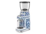 Smeg CGF01DGBEU coffee grinder, white/blue
