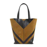[Phoebe Philo] Phoebe Philo-Black And Brown Pot Cabas Calf Leather Tote Bag-Donna OS OS