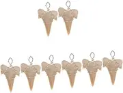 [INOOMP] 4 Pcs Shark Tooth Pendant Neck Decor Shark Tooth Necklace for Boys Shark Teeth Pendant Neck Chain Adjustable Necklaces for Men Necklace for Male Charms Neck Chain for Men