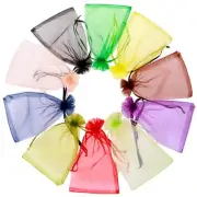 100 Pcs 3x4 Inch Small Mesh Drawstring Bags for Jewelry Party Favors Candy