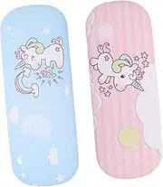 [WRITWAA] Unicorn Design Eyeglass Case 2pcs Hard Shell Stylish Practical for All Ages
