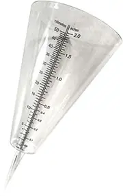 Outanaya Cone Shaped Rain Gauge Scale Outdoor Garden Rain Measuring Cup Tool for Weather Statistics